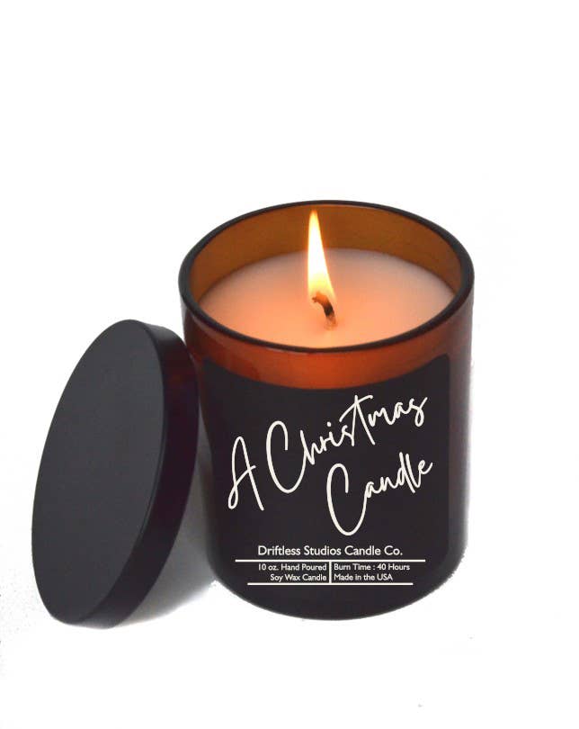 A Christmas Candle Soy wax Candles - 10oz Candle With Lid