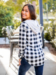 Plaid Gray Hoodie Button Up!