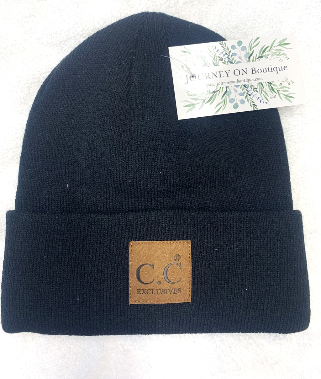 Black CC knit hat