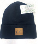 Black CC knit hat