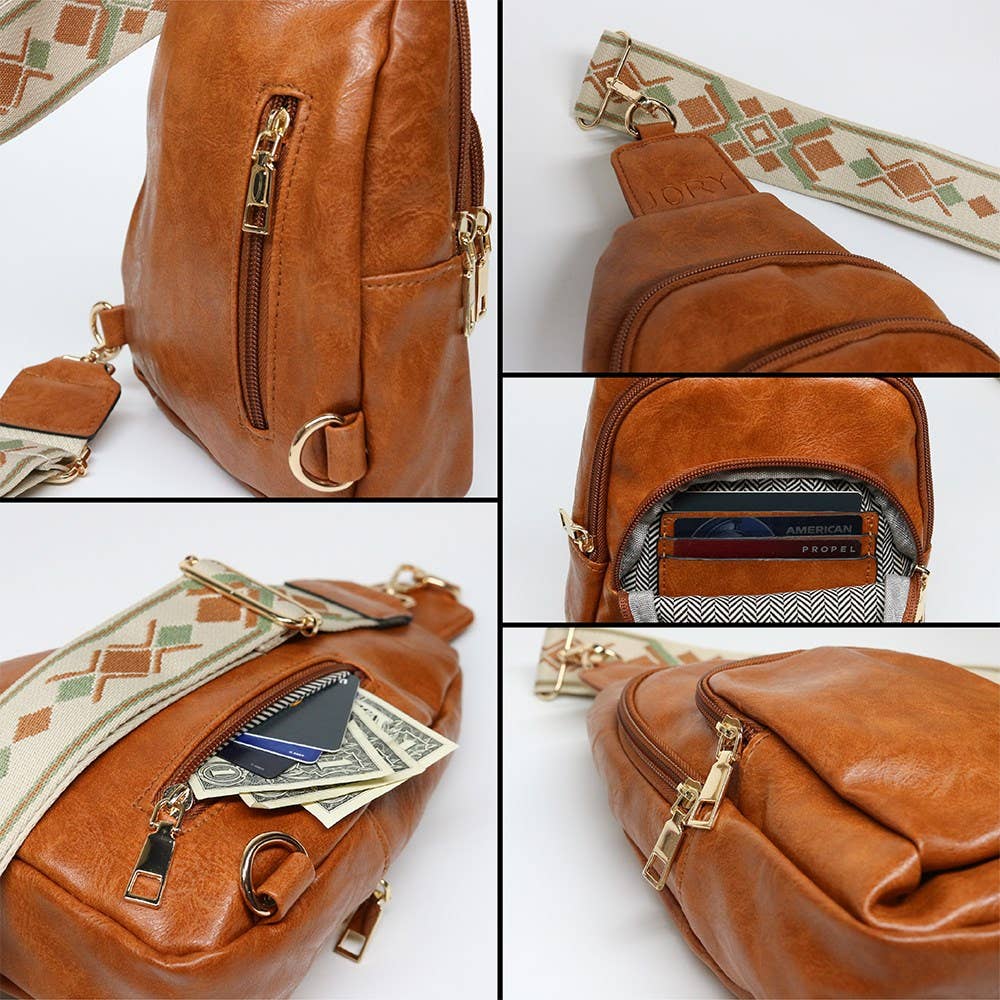 Top Seller! Sling Cross Body Bag | Rebeca Caramel